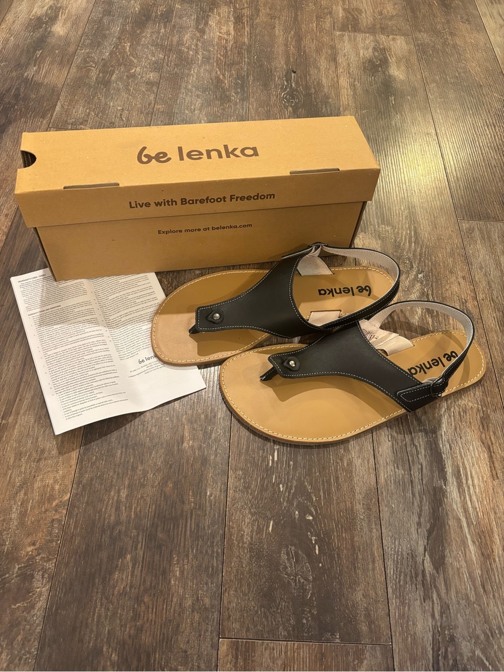 Be Lenka Women's Black Leather Barefoot Sandals